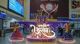 ગુજરાતની પ્રખ્યાત દાંડિયા , HappyNavratri , AhmedabadAirport, અમદાવાદના સરદાર વલ્લભભાઈ પટેલ ઈન્ટરનેશનલ એરપોર્ટે
