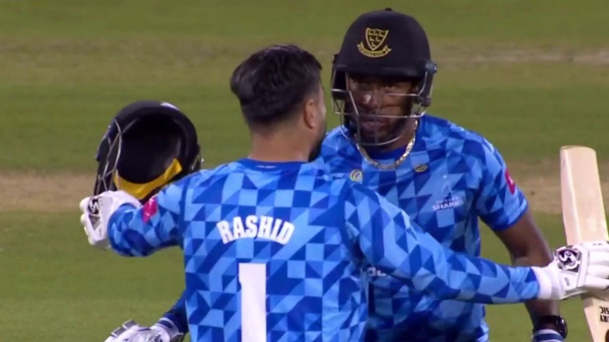 Rashid Khan, superb performance, veteran cricketer, violence in Afghanistan, Sussex team, Vitality Blast, Gary Balance, Jordan Thompson, Sussex